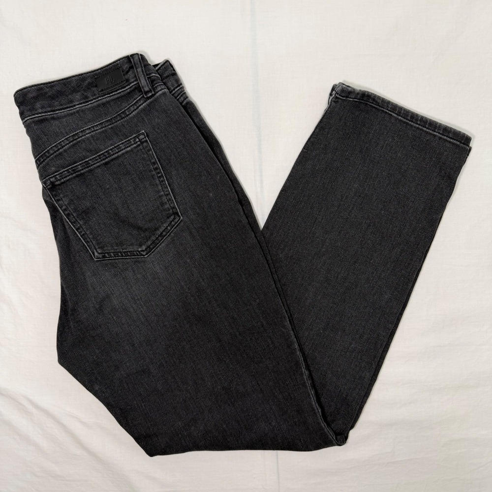 Lauren Ralph Lauren‎ Jeans Womens 4 Black Straight Leg Denim Pants Dark Wash